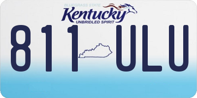 KY license plate 811ULU
