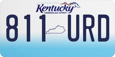 KY license plate 811URD