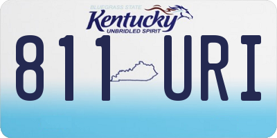 KY license plate 811URI
