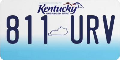 KY license plate 811URV