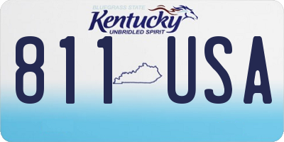 KY license plate 811USA