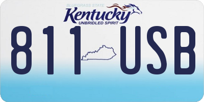 KY license plate 811USB
