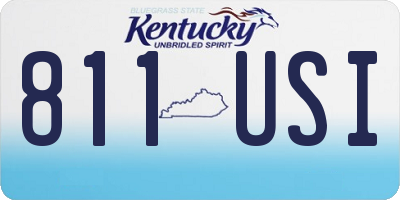 KY license plate 811USI