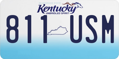 KY license plate 811USM