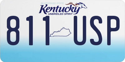 KY license plate 811USP