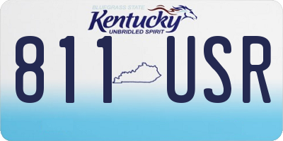 KY license plate 811USR