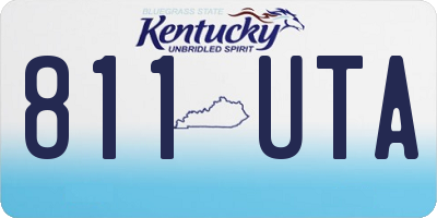KY license plate 811UTA