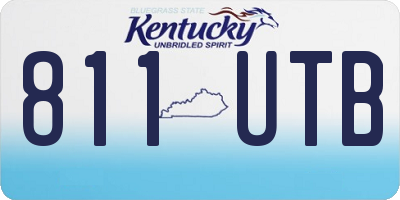 KY license plate 811UTB