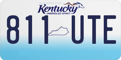 KY license plate 811UTE