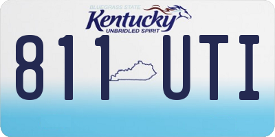 KY license plate 811UTI