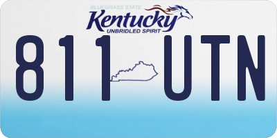 KY license plate 811UTN