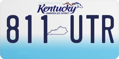 KY license plate 811UTR