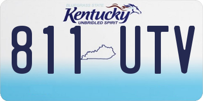 KY license plate 811UTV