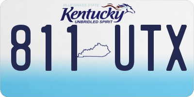 KY license plate 811UTX