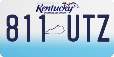 KY license plate 811UTZ