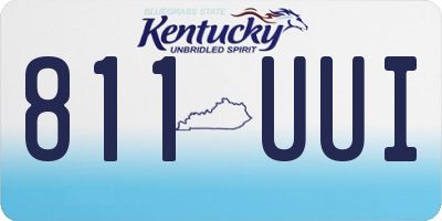 KY license plate 811UUI