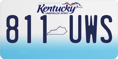 KY license plate 811UWS