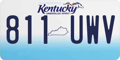 KY license plate 811UWV