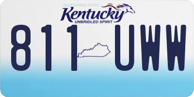 KY license plate 811UWW