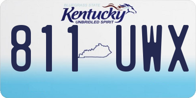KY license plate 811UWX