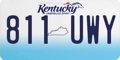 KY license plate 811UWY