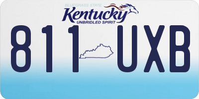 KY license plate 811UXB