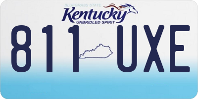 KY license plate 811UXE