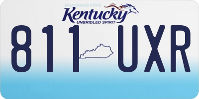KY license plate 811UXR