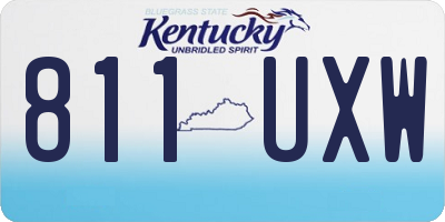 KY license plate 811UXW