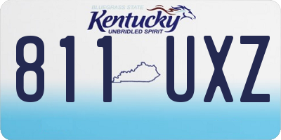 KY license plate 811UXZ