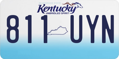 KY license plate 811UYN