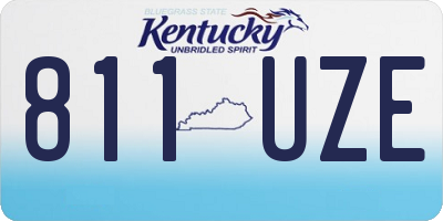 KY license plate 811UZE