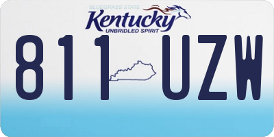 KY license plate 811UZW
