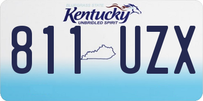 KY license plate 811UZX