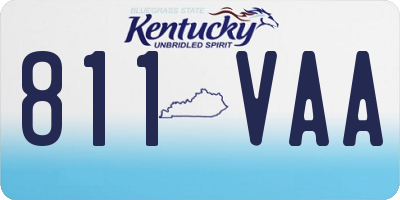 KY license plate 811VAA