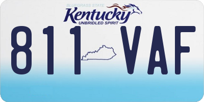 KY license plate 811VAF