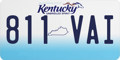 KY license plate 811VAI
