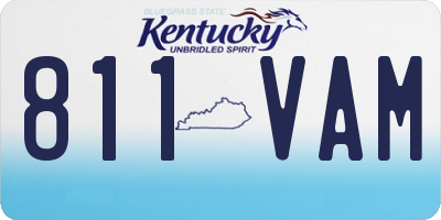 KY license plate 811VAM