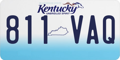 KY license plate 811VAQ