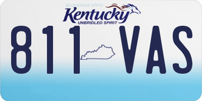 KY license plate 811VAS