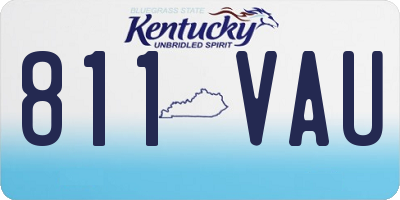 KY license plate 811VAU