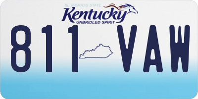KY license plate 811VAW