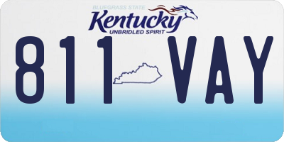KY license plate 811VAY