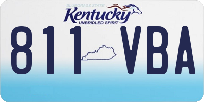 KY license plate 811VBA