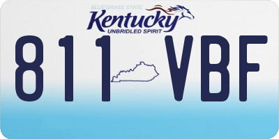 KY license plate 811VBF