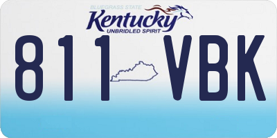 KY license plate 811VBK