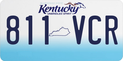 KY license plate 811VCR