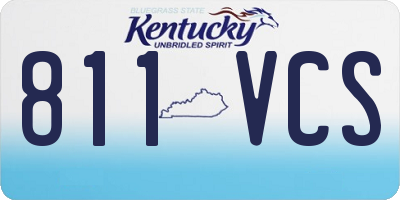 KY license plate 811VCS