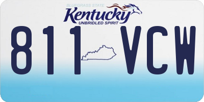 KY license plate 811VCW