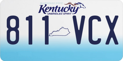 KY license plate 811VCX